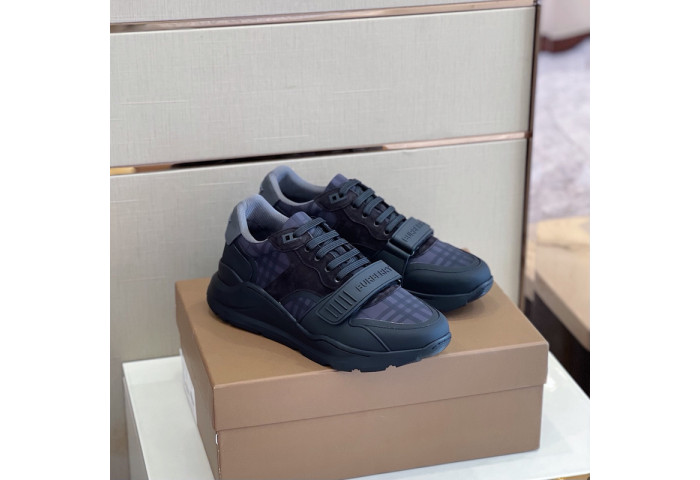 Bur*berry Vintage Check, Leather and Mesh Sneakers