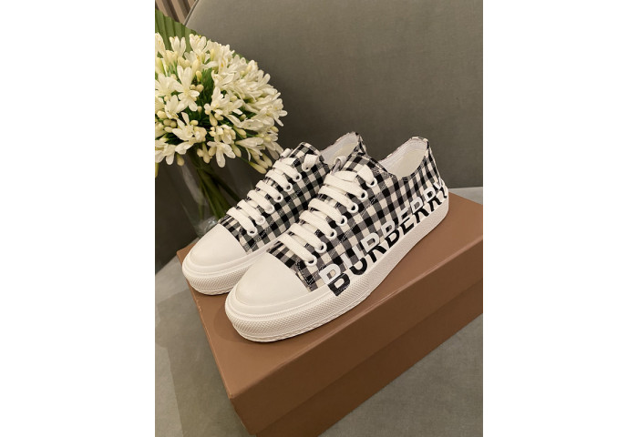 Bur*berry Vintage Check Cotton Sneakers