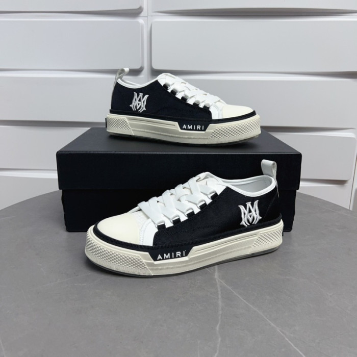 Amiri* Appliquéd Leather and Canvas Sneakers
