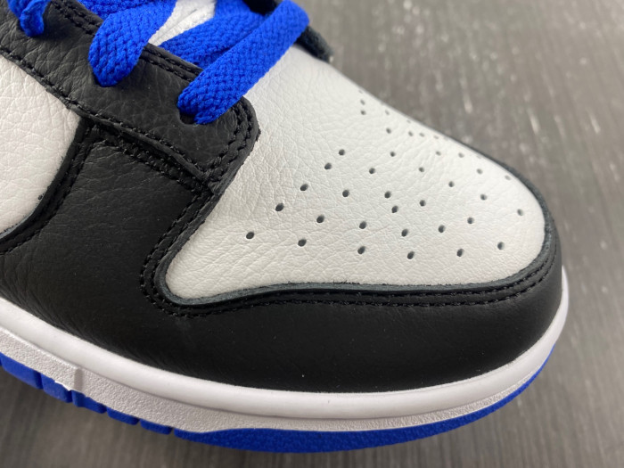 nike dunk low white black blue fd9064-110