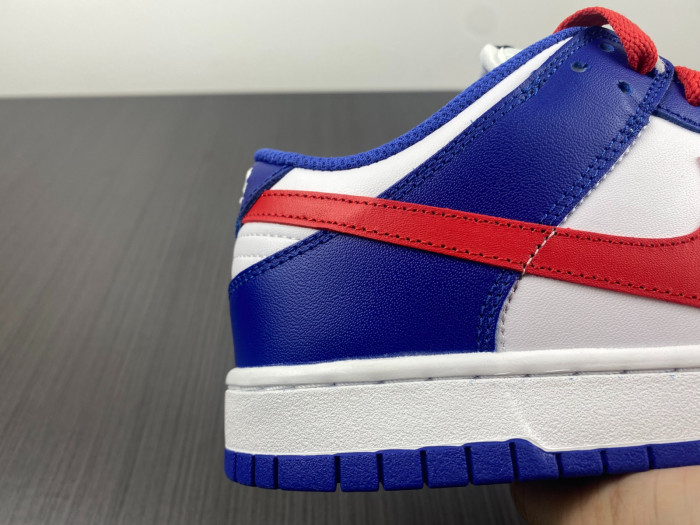 nike dunk low bright crimson game royal cw1590-104