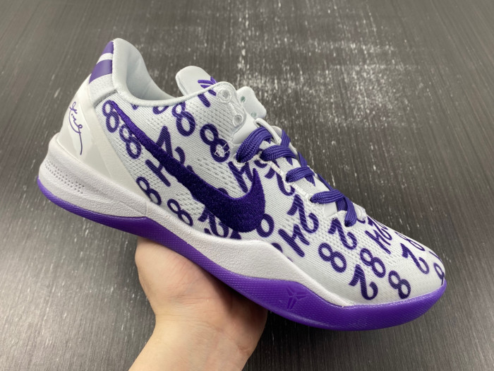 nike kobe 8 protro "white/court purple" fq3549-100