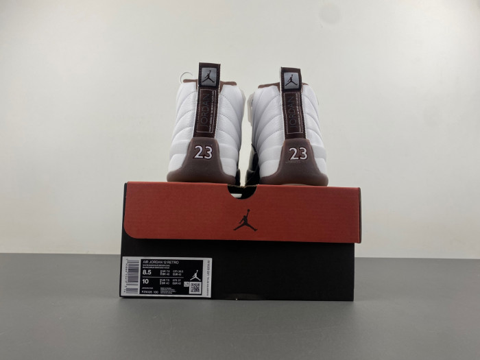 solefly x air jordan 12 "white/baroque brown" fz5026-100