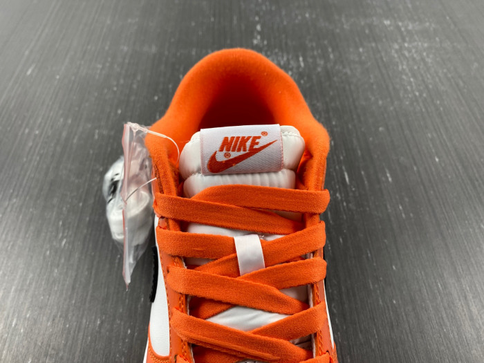 nike dunk low white orange patent black dj9955-800