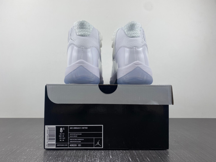 air jordan 11 retro 25th anniversary white / silver 408201-101