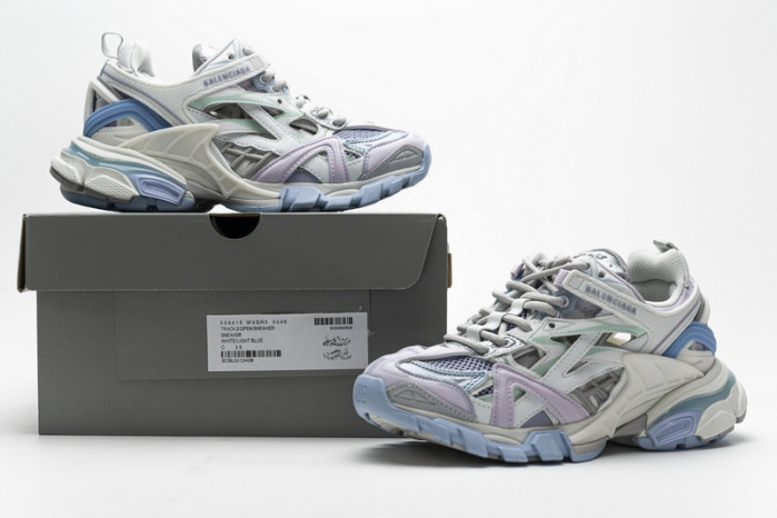 Ba*len*cia*ga track 2 sneaker white light blue 568615 w2gn3 9045