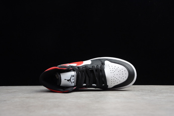 AIR JORDAN 1 BLACK WHITE GYM RED KID-555088-061