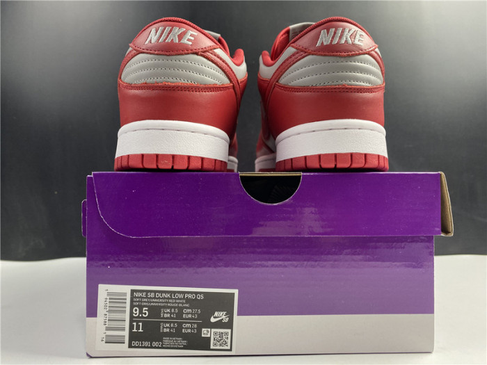 nike dunk low retro medium grey varsity red unlv (2021) dd1391-002