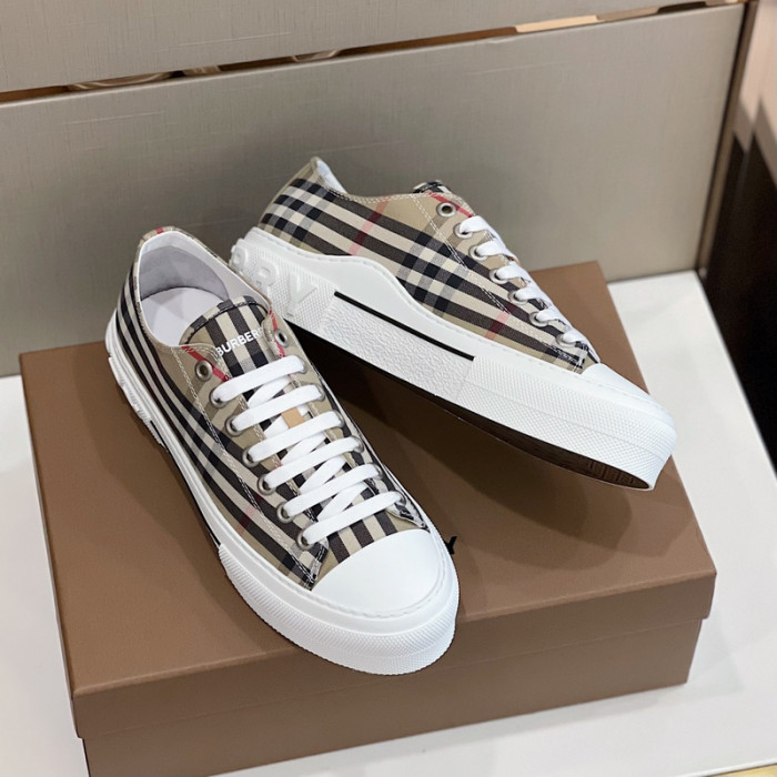 B**rry vintage check cotton sneakers