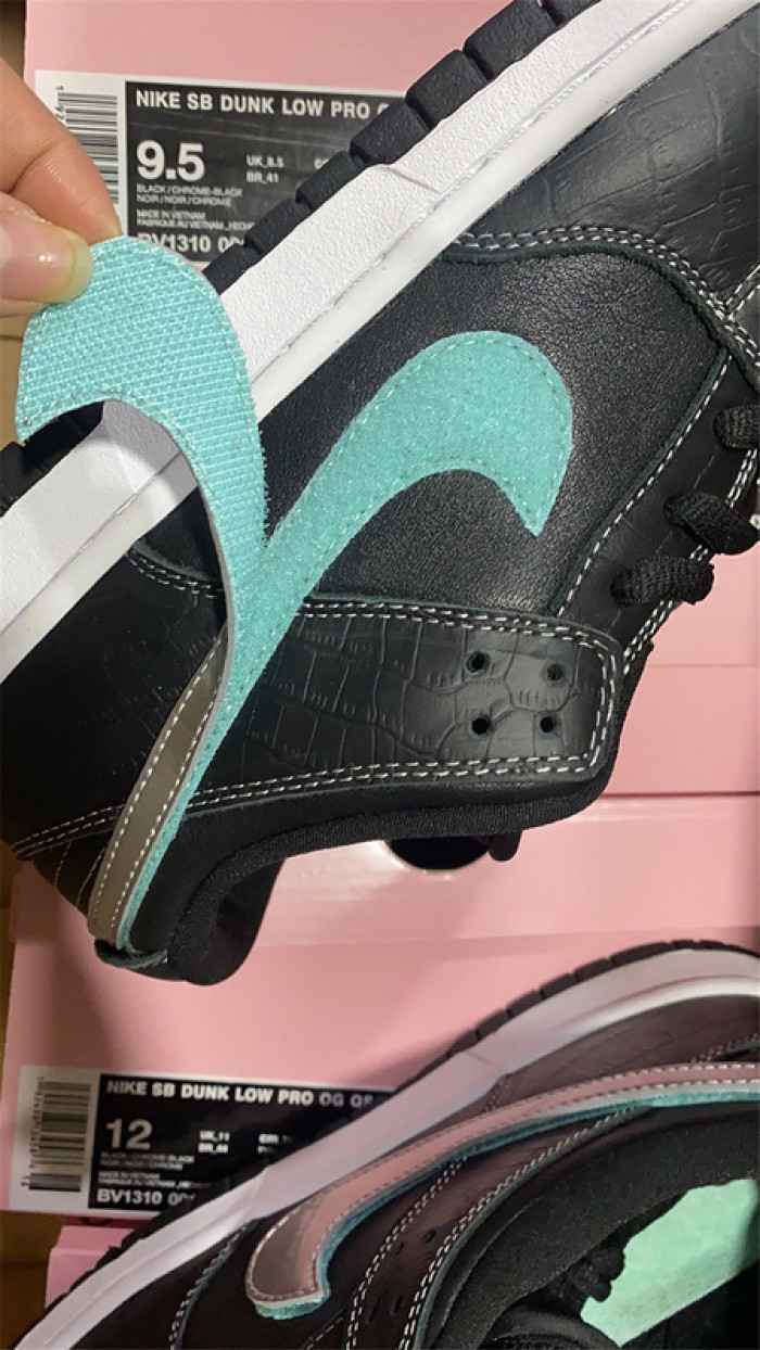 nike sb dunk low diamond S*pply co black diamond bv1310-001