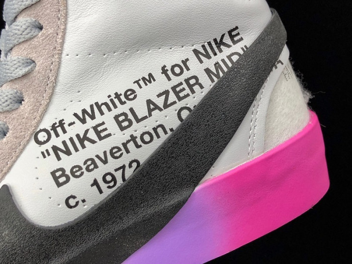 nike blazer mid ow wolf grey serena "queen" aa3832-002