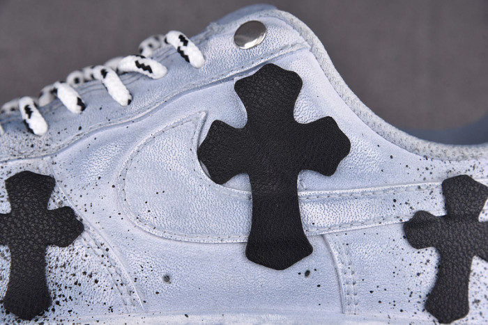 chrome hearts x nike air force 1 low 07 blue/black/white cw2288-111