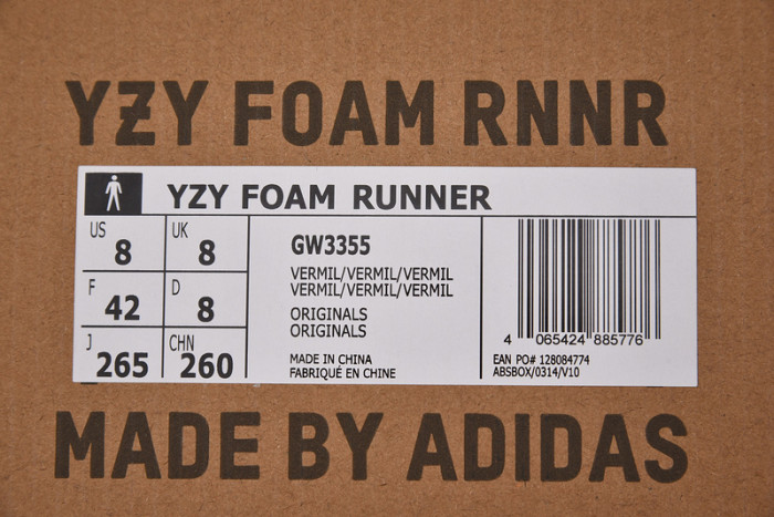 Adidas Yeezy Foam RNNR “Vermilion” - GW3355