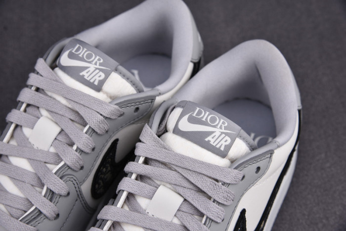 d1or x air jordan 1 low aj1 grey white black 553668 998