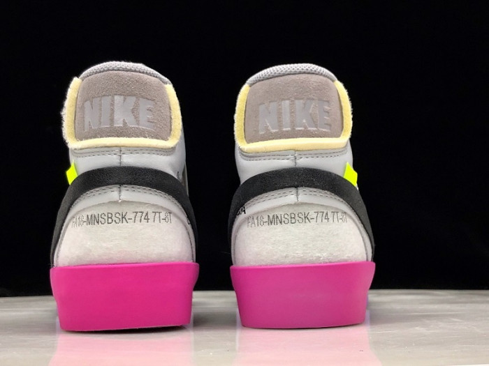 nike blazer mid ow wolf grey serena "queen" aa3832-002