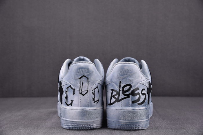 chrome hearts x nike air force 1 low 07 blue/black/white cw2288-111
