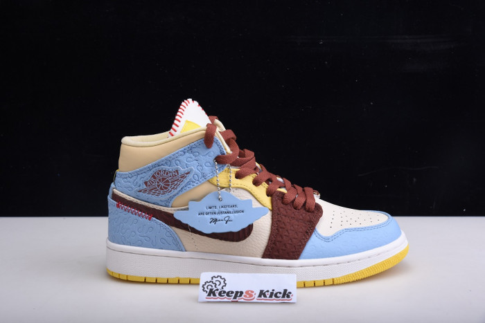 maison chateau x air jordan 1 mid fearless multi - cu2803-200