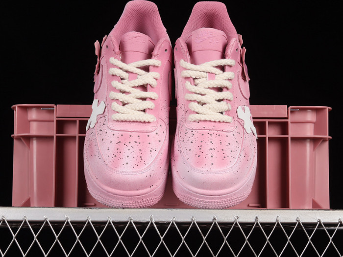 chrome hearts x nike air force 1 low 07 pink/pink/white dd8959-100